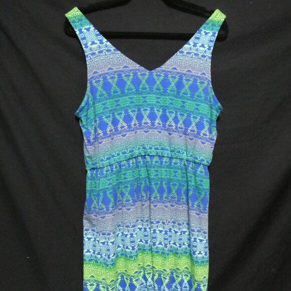 FADED GLORY | large 12 - 14 | Sleeveless Colorful Maxi Summer Dress - Picture 12 of 14